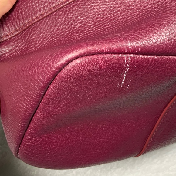 Tory Burch Maroon Leather Hobo Bag - Picture 11 of 16